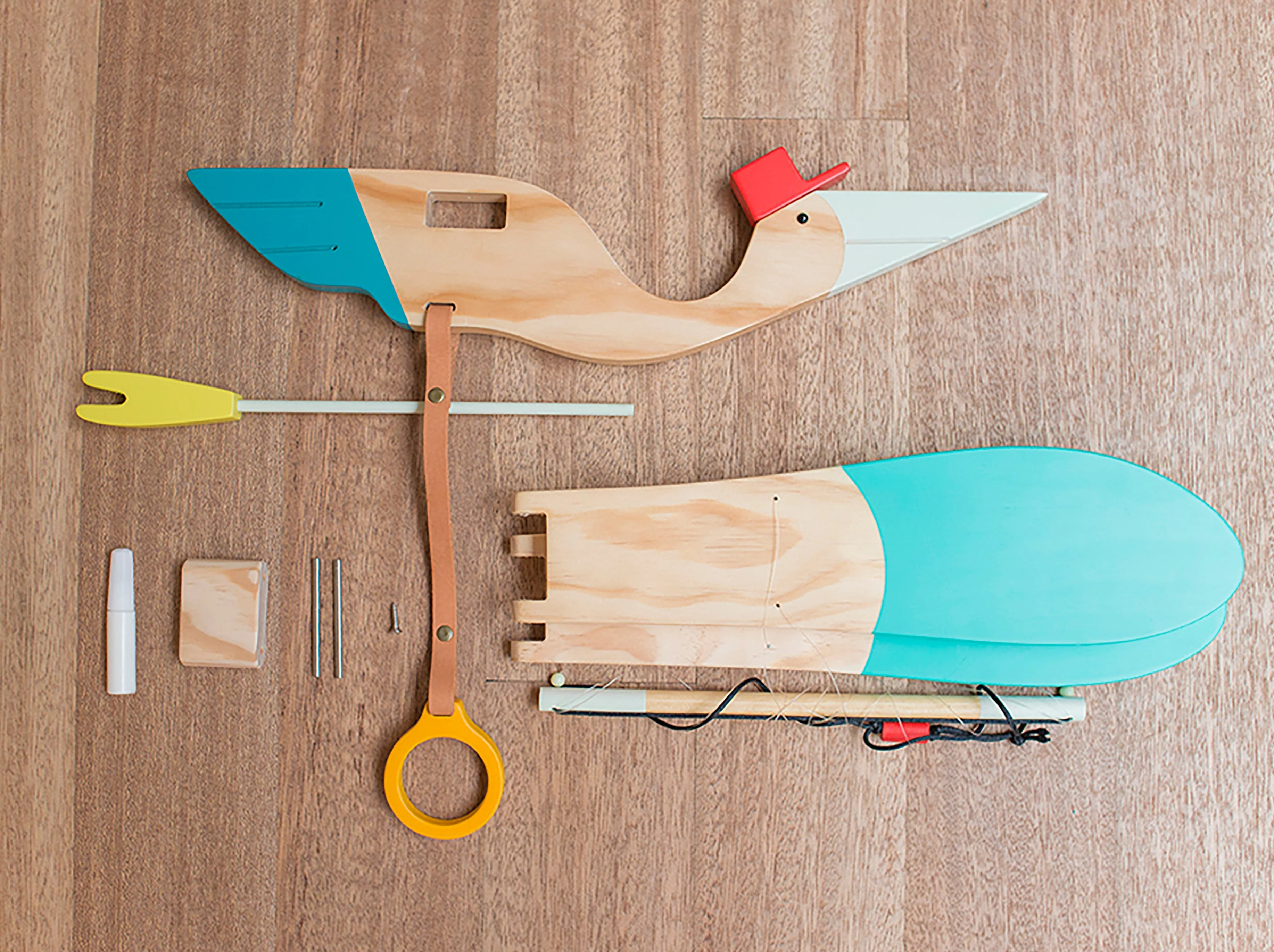 Eguchi Toys | Baby Bird Mobile STORK - Medium - Image 4