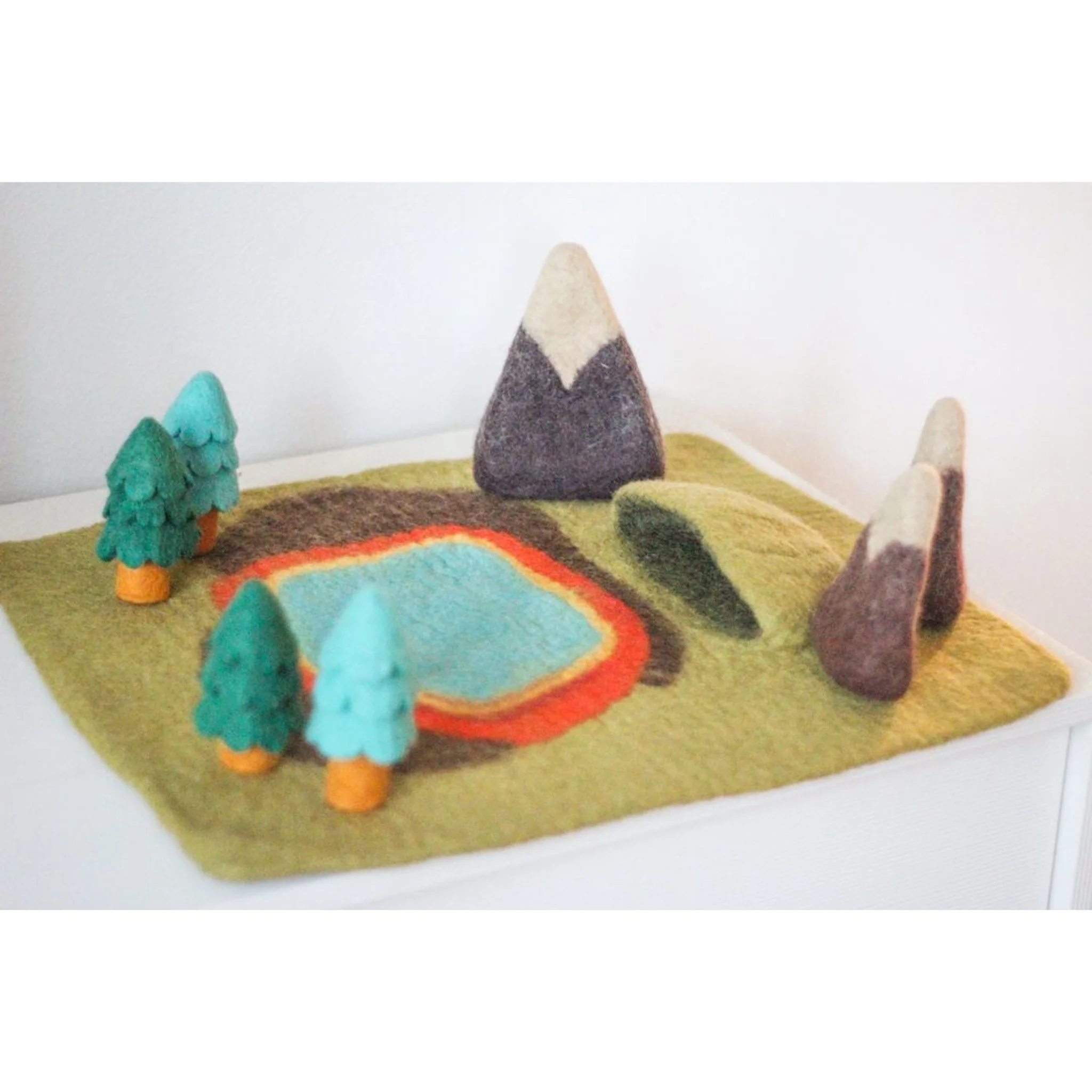Yellowstone Dinosaur Land Play Mat Set | Felted Play Mat - Image 5